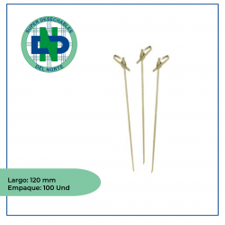 PALO PINCHO NUDO BAMBOO 12 CM PQ X 100