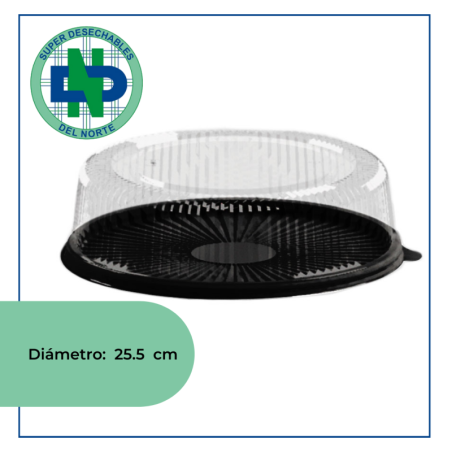 DOMO CIRCULAR 25.5 X 12 H BASE NEGRO DARNEL