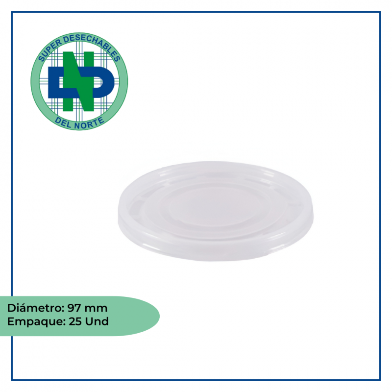 TAPA BIOFORM CONTENEDOR 16 OZ PP PAQ X 25