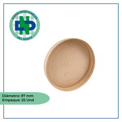 TAPA BIOFORM CARTON CONTENEDOR  16 OZ PQ X 25