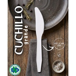 CUCHILLO GRANDE BLANCO CHAMPION PAQ X 100