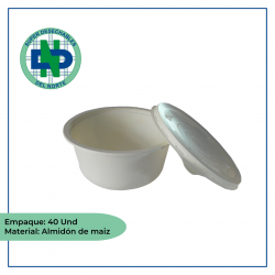 CONTENEDOR ECOGREEN 12 ONZ C/TAPA X 40 UND