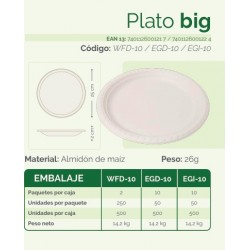 PLATO ECOGREEN 25 CM PQ X 50 UND   (10)