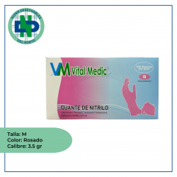 GUANTE DE NITRILO ROSADO CAJA X 100 UND.T/ M