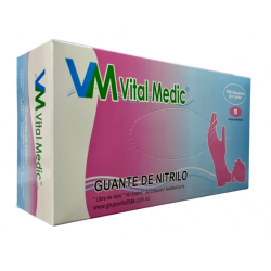 GUANTE DE NITRILO ROSADO CAJA X 100 UND.T/ M