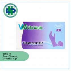 GUANTE DE NITRILO VIOLETA CAJA X 100 UND.T/ M