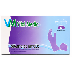 GUANTE DE NITRILO VIOLETA CAJA X 100 UND.T/ M