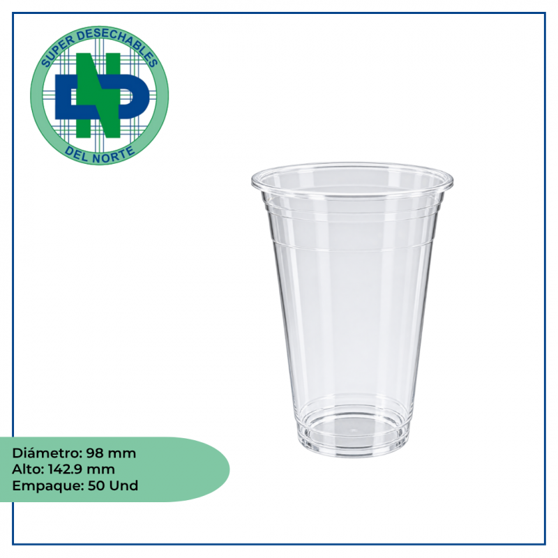 VASO PET 20 ONZAS X 50 WAU MAESTRO