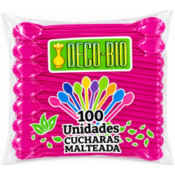 CUCHARA MALTEADA COLORES NEON PS X 100 UND - DE