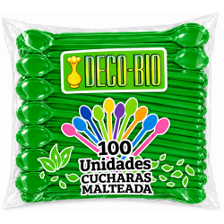 CUCHARA MALTEADA COLORES NEON PS X 100 UND - DE