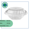 CONTENEDOR DOBLE USO  8 OZ C/TAPA CRISTAL PAQ X 50 UND