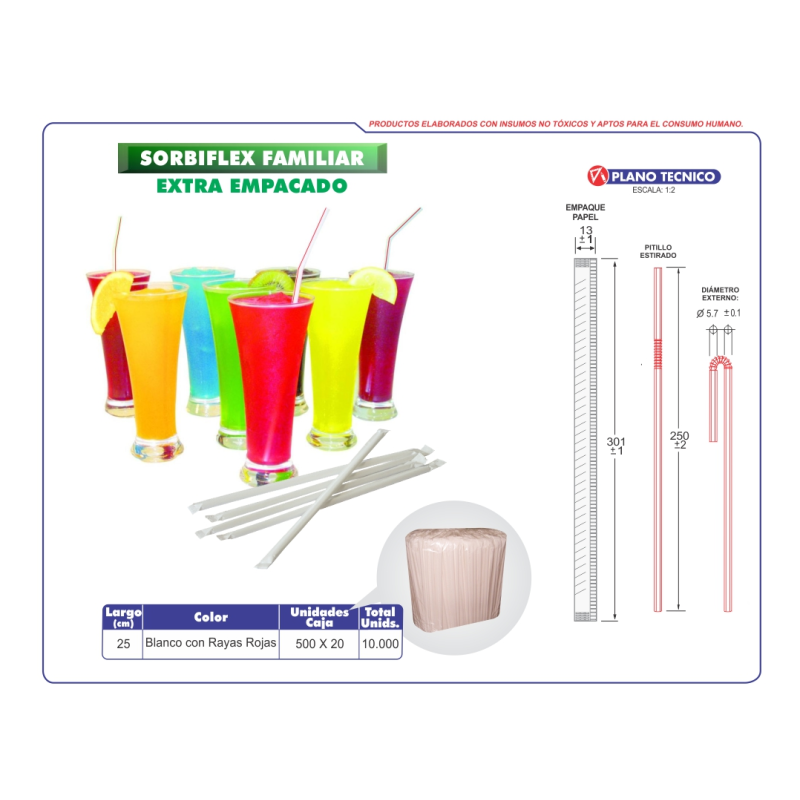 PITILLO SORBIFLEX 25 CM EMPAC X 500