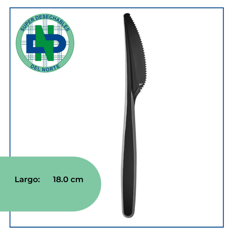 CUCHILLO DARNEL BISTROT NEGRO X 100 UND.