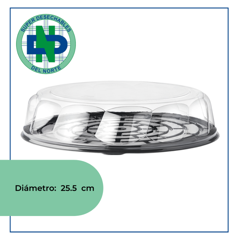 DOMO CIRCULAR 25.5 X 8 H ALTA VISI BASE NEGRA DARNEL