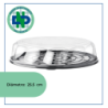 DOMO CIRCULAR 25.5 X 8 H ALTA VISI BASE NEGRA DARNEL