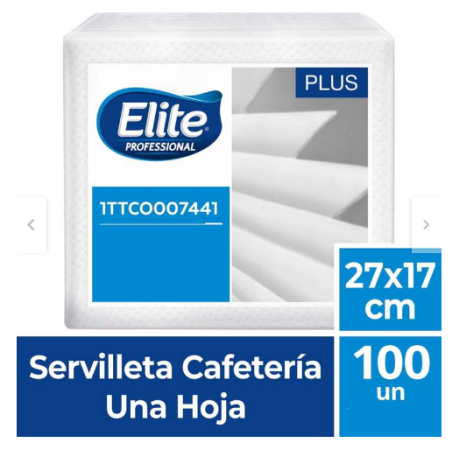 SERVILLETA CAFET.ELITE PAQ X 100 UND REF-7441