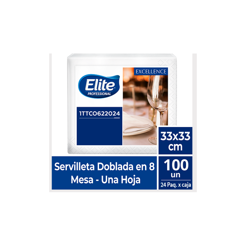 SERVILLETA LUJO X 100 DOBLADA REF.622024 - ELITE