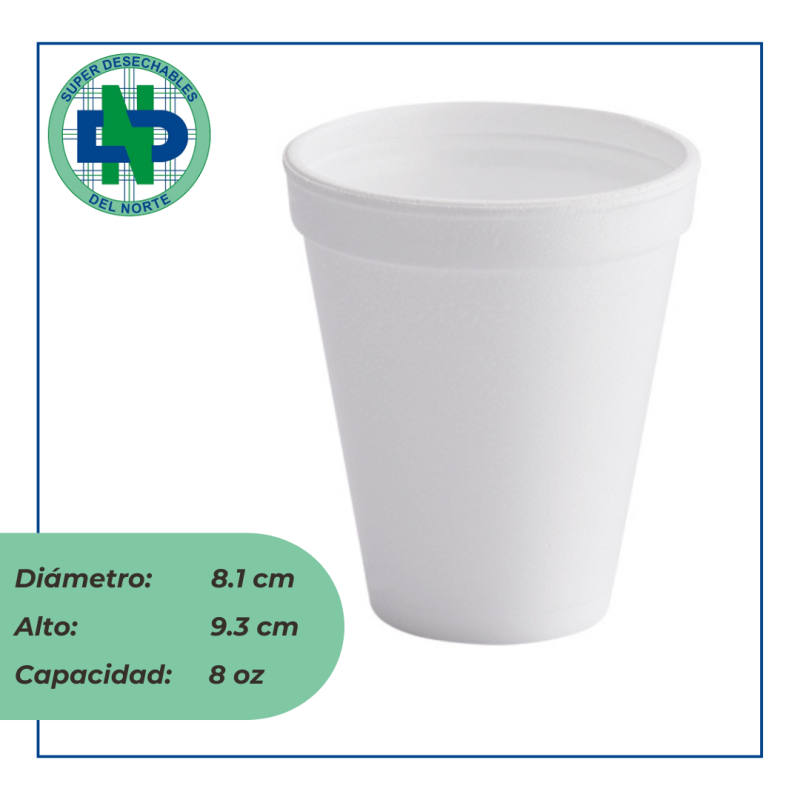 VASO ICOPOR 8 ONZ PAQ. X 20 UND DARNEL