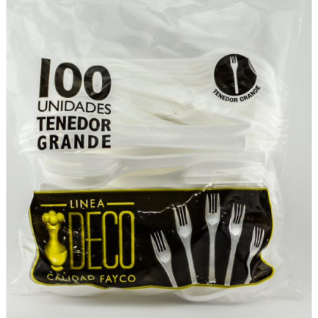 Tenedores Plásticos Desechables Blancas 100 UND