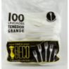 TENEDOR GRANDE BLANCO DECO PAQ X 100